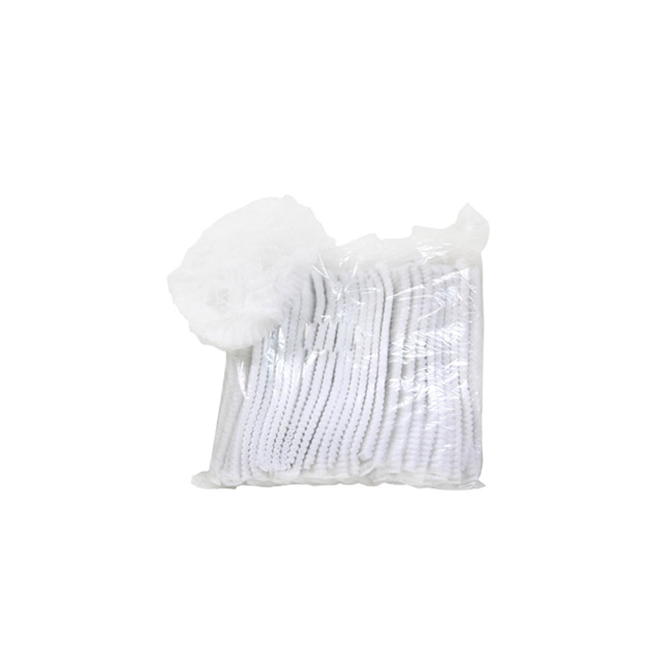 כובע מכווץ לקוסמטיקה בצבע לבן 100 יח