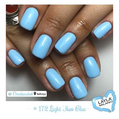 לק ג'ל לילה מילאנו 172 – Light Fluo Blue : image 2