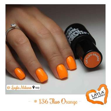 לק ג'ל לילה מילאנו 136 – Fluo Orange : image 2